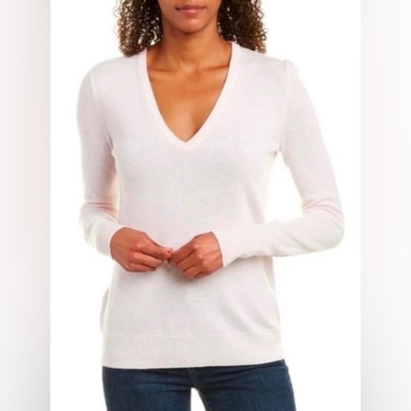 Equipment Ursala Wool‎ Cashmere V-Neck Sweater in Misty Pink XS - Picture 1 of 5